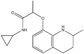 N-cyclopropyl-2-[(2-methyl-1,2,3,4-tetrahydroquinolin-8-yl)oxy]propanamide Struktur