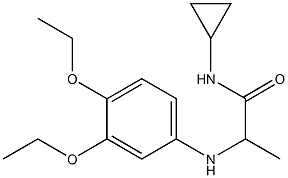 N-cyclopropyl-2-[(3,4-diethoxyphenyl)amino]propanamide 结构式