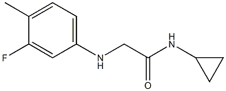 N-cyclopropyl-2-[(3-fluoro-4-methylphenyl)amino]acetamide Struktur