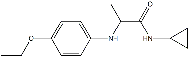 N-cyclopropyl-2-[(4-ethoxyphenyl)amino]propanamide 化学構造式