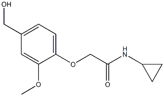 N-cyclopropyl-2-[4-(hydroxymethyl)-2-methoxyphenoxy]acetamide,,结构式