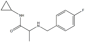 N-cyclopropyl-2-{[(4-fluorophenyl)methyl]amino}propanamide 结构式