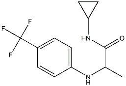 N-cyclopropyl-2-{[4-(trifluoromethyl)phenyl]amino}propanamide,,结构式