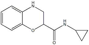 N-cyclopropyl-3,4-dihydro-2H-1,4-benzoxazine-2-carboxamide 结构式