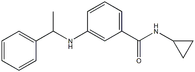 N-cyclopropyl-3-[(1-phenylethyl)amino]benzamide Structure