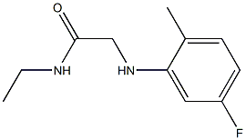 N-ethyl-2-[(5-fluoro-2-methylphenyl)amino]acetamide Struktur
