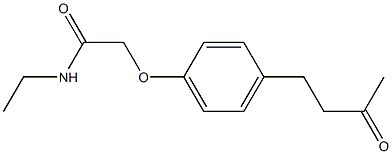 N-ethyl-2-[4-(3-oxobutyl)phenoxy]acetamide 化学構造式