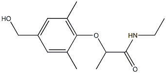 N-ethyl-2-[4-(hydroxymethyl)-2,6-dimethylphenoxy]propanamide Structure