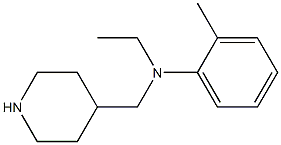 N-ethyl-2-methyl-N-(piperidin-4-ylmethyl)aniline Struktur