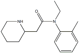 N-ethyl-N-(2-methylphenyl)-2-(piperidin-2-yl)acetamide,,结构式