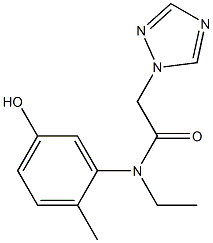 N-ethyl-N-(5-hydroxy-2-methylphenyl)-2-(1H-1,2,4-triazol-1-yl)acetamide Structure