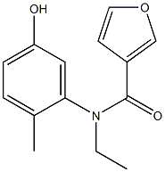 N-ethyl-N-(5-hydroxy-2-methylphenyl)furan-3-carboxamide Struktur