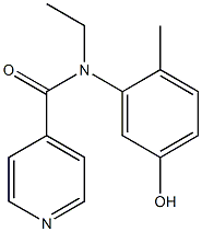 N-ethyl-N-(5-hydroxy-2-methylphenyl)pyridine-4-carboxamide 化学構造式