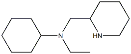 N-ethyl-N-(piperidin-2-ylmethyl)cyclohexanamine 化学構造式