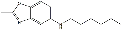 N-hexyl-2-methyl-1,3-benzoxazol-5-amine,,结构式