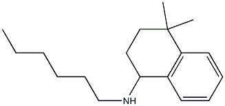 N-hexyl-4,4-dimethyl-1,2,3,4-tetrahydronaphthalen-1-amine 结构式