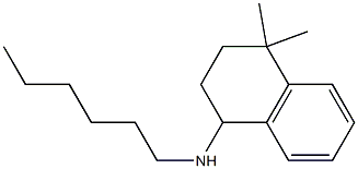 N-hexyl-4,4-dimethyl-1,2,3,4-tetrahydronaphthalen-1-amine,,结构式