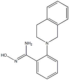 N'-hydroxy-2-(1,2,3,4-tetrahydroisoquinolin-2-yl)benzene-1-carboximidamide 结构式