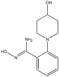 N'-hydroxy-2-(4-hydroxypiperidin-1-yl)benzene-1-carboximidamide 结构式