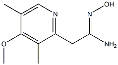 N'-hydroxy-2-(4-methoxy-3,5-dimethylpyridin-2-yl)ethanimidamide Structure