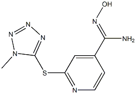N'-hydroxy-2-[(1-methyl-1H-1,2,3,4-tetrazol-5-yl)sulfanyl]pyridine-4-carboximidamide Structure