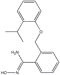 N'-hydroxy-2-[2-(propan-2-yl)phenoxymethyl]benzene-1-carboximidamide,,结构式