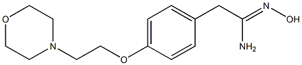 N'-hydroxy-2-{4-[2-(morpholin-4-yl)ethoxy]phenyl}ethanimidamide,,结构式