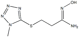N'-hydroxy-3-[(1-methyl-1H-1,2,3,4-tetrazol-5-yl)sulfanyl]propanimidamide,,结构式