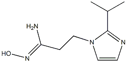 N'-hydroxy-3-[2-(propan-2-yl)-1H-imidazol-1-yl]propanimidamide 结构式