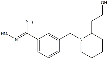 N'-hydroxy-3-{[2-(2-hydroxyethyl)piperidin-1-yl]methyl}benzenecarboximidamide Struktur
