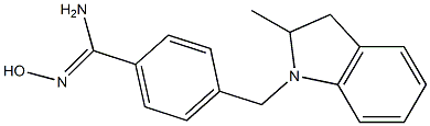 N'-hydroxy-4-[(2-methyl-2,3-dihydro-1H-indol-1-yl)methyl]benzene-1-carboximidamide Structure