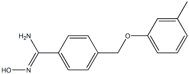 N'-hydroxy-4-[(3-methylphenoxy)methyl]benzenecarboximidamide 化学構造式