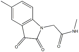 N-methyl-2-(5-methyl-2,3-dioxo-2,3-dihydro-1H-indol-1-yl)acetamide Struktur