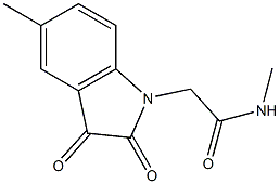 N-methyl-2-(5-methyl-2,3-dioxo-2,3-dihydro-1H-indol-1-yl)acetamide 结构式