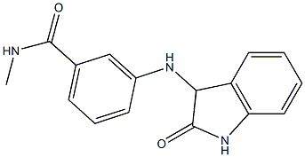 N-methyl-3-[(2-oxo-2,3-dihydro-1H-indol-3-yl)amino]benzamide Structure