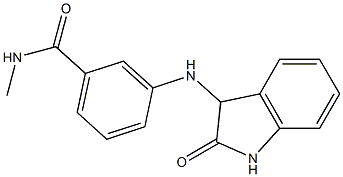 N-methyl-3-[(2-oxo-2,3-dihydro-1H-indol-3-yl)amino]benzamide,,结构式