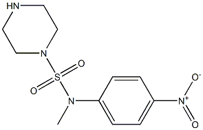 N-methyl-N-(4-nitrophenyl)piperazine-1-sulfonamide Struktur