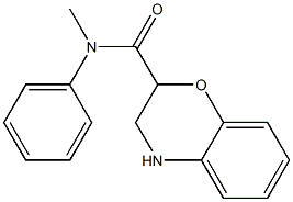 N-methyl-N-phenyl-3,4-dihydro-2H-1,4-benzoxazine-2-carboxamide,,结构式