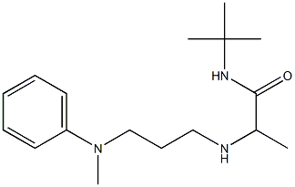 N-tert-butyl-2-({3-[methyl(phenyl)amino]propyl}amino)propanamide 结构式