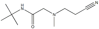 N-tert-butyl-2-[(2-cyanoethyl)(methyl)amino]acetamide 结构式