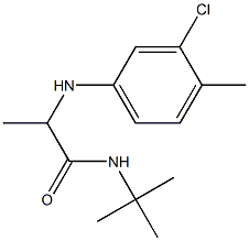 N-tert-butyl-2-[(3-chloro-4-methylphenyl)amino]propanamide,,结构式