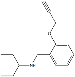 pentan-3-yl({[2-(prop-2-yn-1-yloxy)phenyl]methyl})amine 结构式