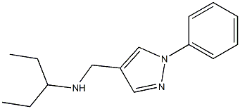 pentan-3-yl[(1-phenyl-1H-pyrazol-4-yl)methyl]amine Structure