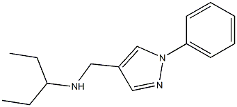 pentan-3-yl[(1-phenyl-1H-pyrazol-4-yl)methyl]amine 结构式