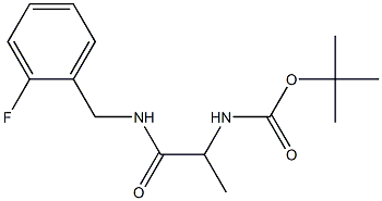 tert-butyl 2-[(2-fluorobenzyl)amino]-1-methyl-2-oxoethylcarbamate Struktur