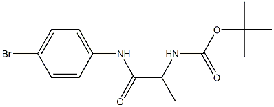 tert-butyl 2-[(4-bromophenyl)amino]-1-methyl-2-oxoethylcarbamate,,结构式