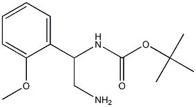 tert-butyl 2-amino-1-(2-methoxyphenyl)ethylcarbamate 化学構造式