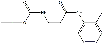 tert-butyl 3-[(2-methylphenyl)amino]-3-oxopropylcarbamate,,结构式