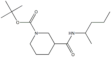 tert-butyl 3-{[(1-methylbutyl)amino]carbonyl}piperidine-1-carboxylate,,结构式