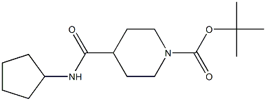 tert-butyl 4-[(cyclopentylamino)carbonyl]piperidine-1-carboxylate Struktur